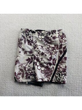 Y2K Vintage 2000s Ripzone Brown / White Surf Shorts Size L** Swim/Board Trunks